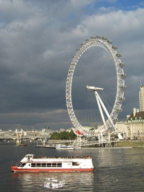 LondonEye Tamiza Łodka ... oj czego nie ma na tym zdjeciu ... przerost formy nad treścia :P