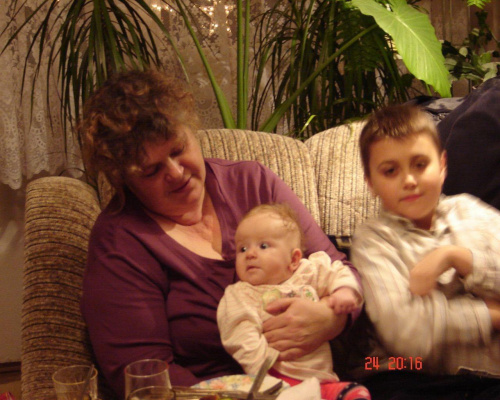 Wigilia - z babcią i Mikołajem