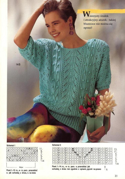 Mała Diana 1992/05 s 31 #RobótkiRęczne #druty #swetry #hobby #dom
